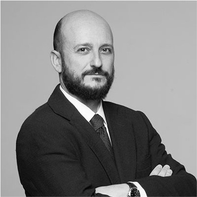 Apostolos Vorras' headshot, greyscale