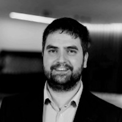 Headshot of Diego Martin Perez, greyscale