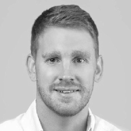 Stuart Melville's headshot, greyscale